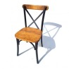 Silla CrossBack de Metal con madera