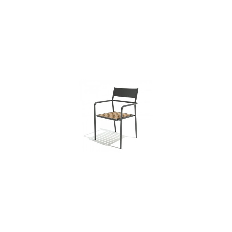 Silla Gusto para exterior apilable