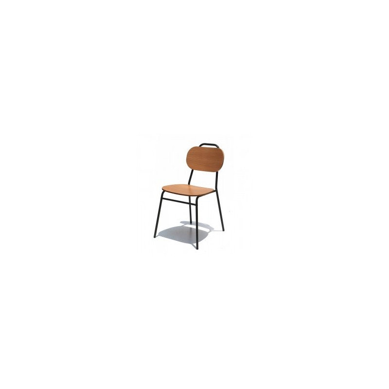 Silla Rutilia de metal/madera