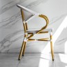 Silla noir estilo Bistro de Aluminio con tejido