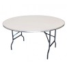 Mesa tablon redondo 150 cm de diametro cubierta fibra de vidrio