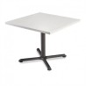 Mesa FORMICA® 80x80 para restaurante en con base pedestal de cruz