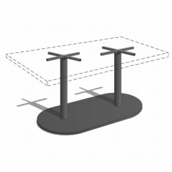 Base pedestal Jumbo con doble poste