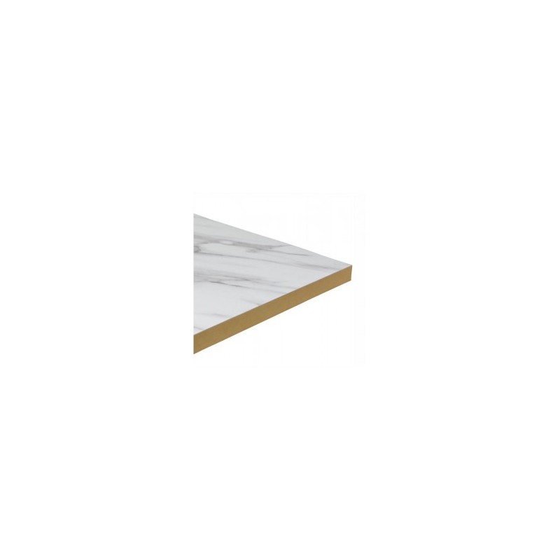 Cubierta 60x60 cm de Corian Carrara Lino Canto solera de laton