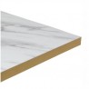 Cubierta 60x60 cm de Corian Carrara Lino Canto solera de laton