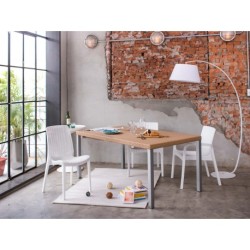 Mesa Oslo 95x175 resina patron tipo ratan