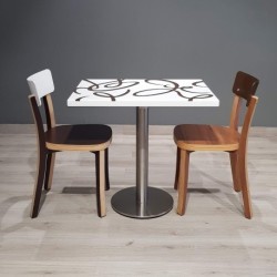 Mesa Garabatos Corian 60x80 cm