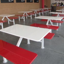 Banca Piniki de fast food cubierta y asientos fibra de vidrio