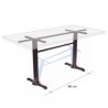Base pedestal doble poste para mesa de 80x120 cm