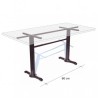 Base pedestal doble poste para mesa de 80x120 cm