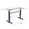 Base pedestal doble poste para mesa de 80x120 cm