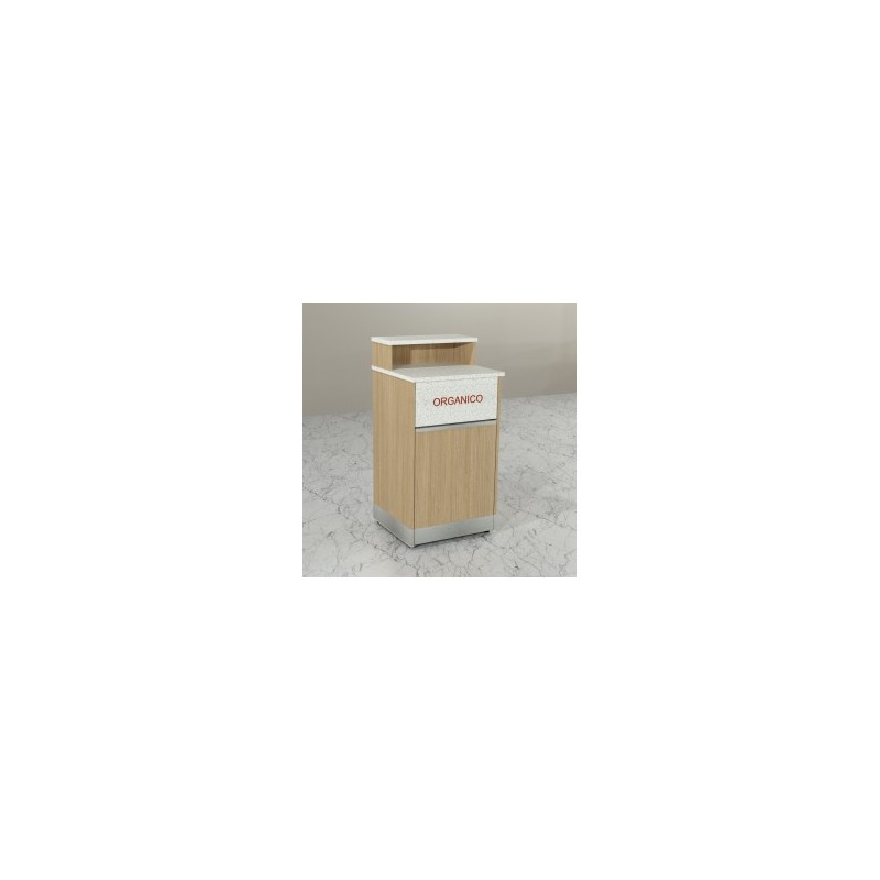 Mueble contenedor para basura areas de fast food